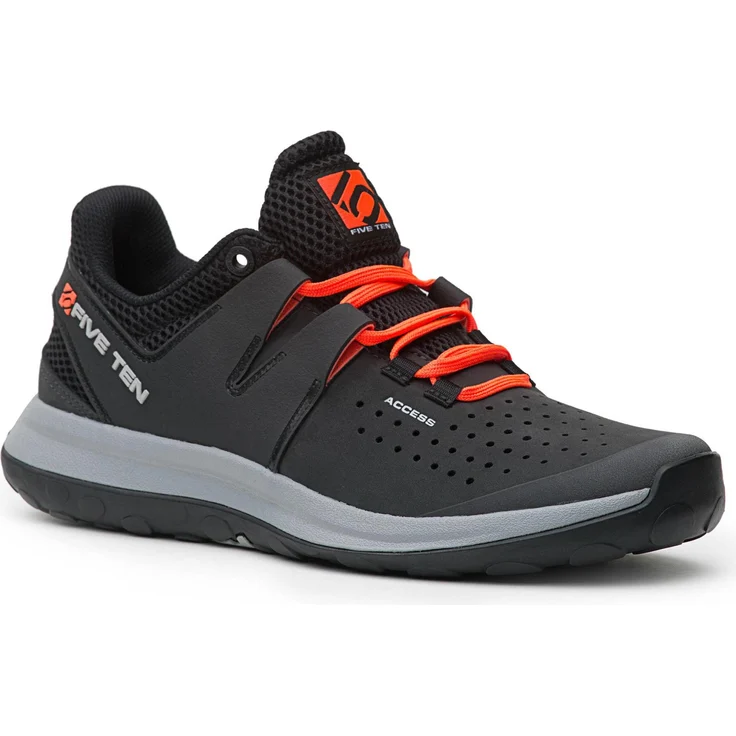 Five Ten Access Shoes, Herren Wanderschuhe mit Stealth-Aussensohle, Schwarz-Rot, Gr. 39.5