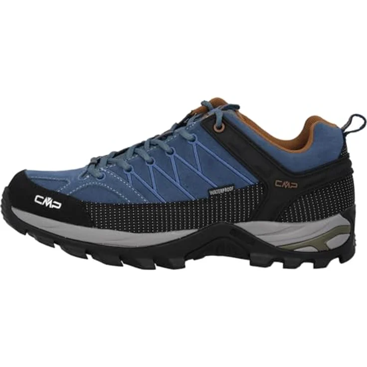 CMP Rigel Low WP, Herren Trekkingschuhe aus Leder, wasserdichter Wanderschuh, blau, Größe 41 – Bild 2