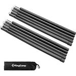 KingCamp 2X Set Teleskop Zeltstangen, verstellbar von 76 - 188 cm, lackierter Stahl, 980 g, inkl. Transporbeutel