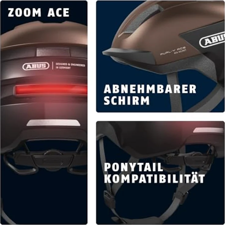 Abus PURL-Y, Velohelm NTA klassifiziert für E-Bikes, 54 - 58 cm, Urban Design mit tiefem Heck – Bild 3