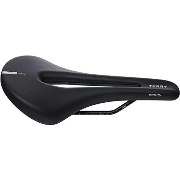 Terry Arteria, Velosattel für Rennrad und MTB, 280 g, Synthetikoberfläche mit Entlastungskanal, Schwarz