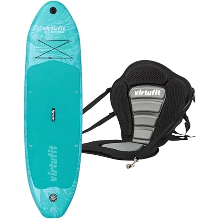 VirtuFit Supboard Cruiser 305, aufblasbares Paddling Board in Türkis mit Kajaksitz, Zubehör und Tragetasche, bis 180 kg belastbar – Bild 2