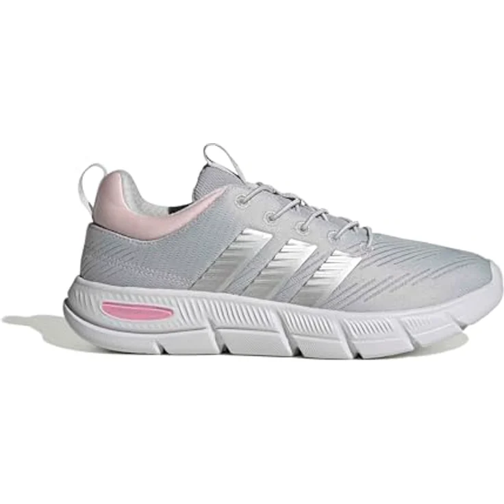 Adidas Cloudfoam Flex, Laufschuhe mit elastischen Schnürsenkeln, grau Light Solid Grey/Matte Silver/Clear Pink – Bild 2