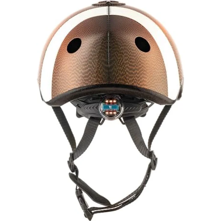 Crazy Safety Kinder Fahrradhelm, 3D Tierhelm für Kinder 2-7 Jahren, verstellbar, mit LED-Sicherheitslicht, Football Braun, 49-55 cm – Bild 4