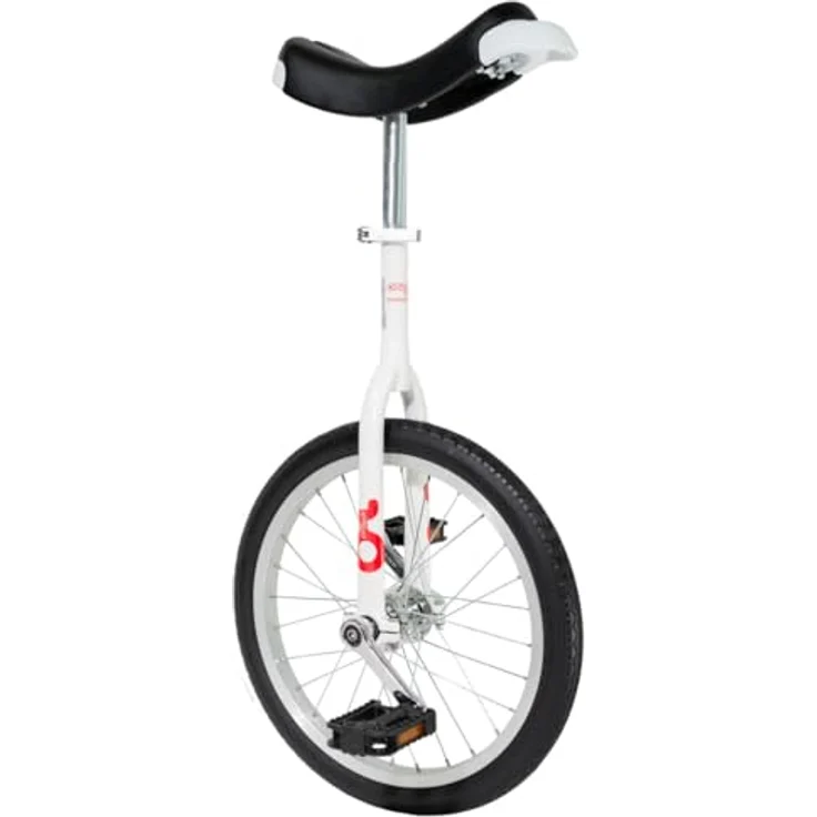 Only One Einrad 18", Weiss - bequemer Sattel mit austauschbaren Ecken, rutschfeste Pedale, Aluminium Schnellspanner – Bild 1