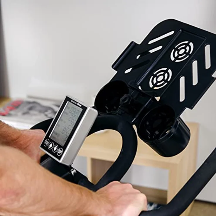 SportPlus Speedracer/Speedbike mit Tablethalterung und APP-Anbindung, Brustgurt kompatibel, ca. 13kg Schwungrad, Widerstand stufenlos einstellbar, SP-SRP-2100-i – Bild 5