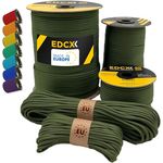 EdcX Paracord 550, 4 mm Nylonseil, 300 m in Moss, stark und langlebig, ideal für Camping und DIY-Projekte