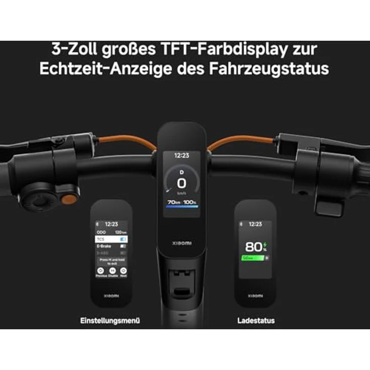 XIAOMI Electric Scooter 6 Max E-Scooter, 12 Zoll Tubeless, 70 km Reichweite, 1100W, Doppelscheibenbremse, TFT-Display, Grau – Bild 24