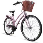 Bisan SERENITY, Pink, City Bike, 28 Zoll Fahrrad mit abnehmbarem Korb, V-Bremsen vorne und NEXUS SL-3S41E Gangschaltung