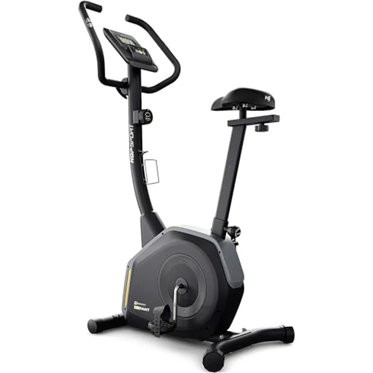 HS HOP-SPORT Heimtrainer Fahrrad HS-4000H Grant mit magnetischem Widerstand und intuitivem LCD-Monitor, Hometrainer mit 16 Widerstandsstufen & Handpulsmessung, bis 125 kg belastbar, in schwarz – Bild 1