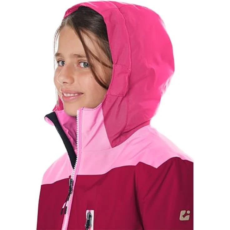 Killtec KSW 331 Mädchen Skijacke, wasserdicht mit Kapuze und Schneefang, rosa, Größe 152 – Bild 6