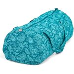 Bodhi Hot Yoga Bag | Maharaja Collection | Yogatasche aus Baumwolle mit wasserfestem Innenfutter | Große Yogamattentasche | Tasche für Yogamatte und Zubehör | Paisley/Petrol