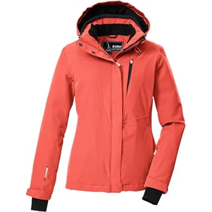 Killtec Ksw 25 Wmn Skijacke, atmungsaktiv und wasserdicht, 10.000 mm Wassersäule, in Bright Coral, Größe 46