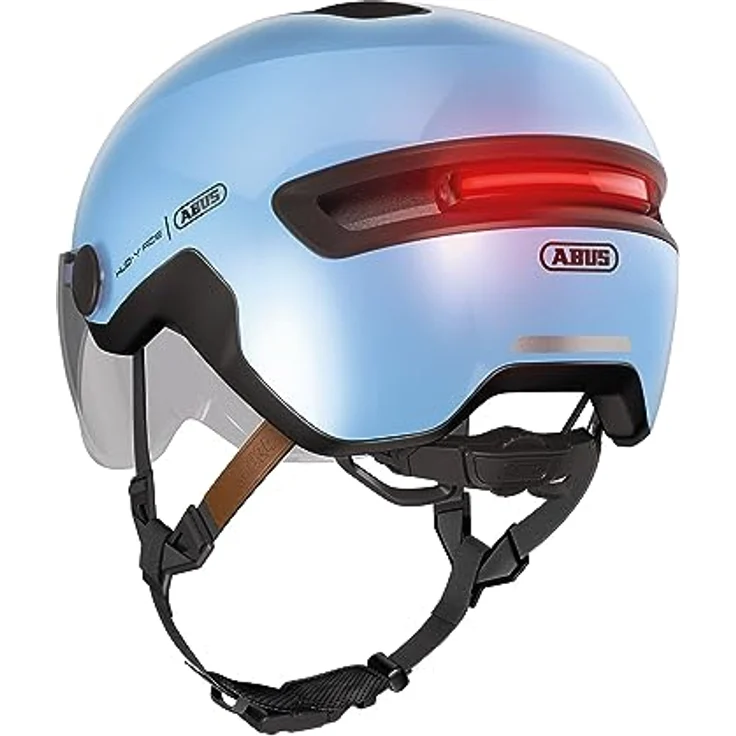Abus HUD-Y ACE, Velohelm mit integrierten Glas-Visier und USB-Heck-LED, 57 - 61 cm – Bild 4