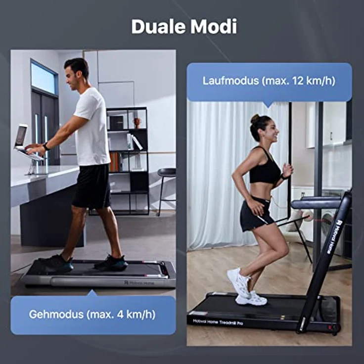 Mobvoi Home Laufband Pro,Faltbares für zu Hause,kompatibel mit Smartwatches,virtuelle Trainingspfade,Lauf- und Walking-Trainingsmodi,Bluetooth-Lautsprecher,Fernbedienung,Fitnessübungen,Schwarz – Bild 4