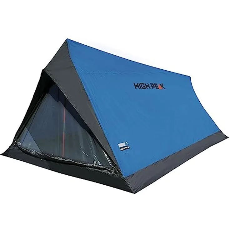 High Peak Kuppelzelt, 1 kg für 2 Personen, wasserdicht mit permanenter Belüftung und schnellem Aufbau, signalrot