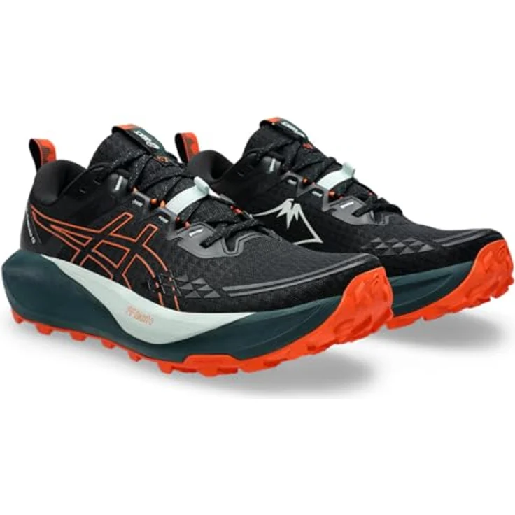 ASICS GEL-TRABUCO 13, Trailrunningschuhe mit GEL™-Technologie und stabilem Halt, Orange/Pure Aqua, Größe 46 – Bild 1