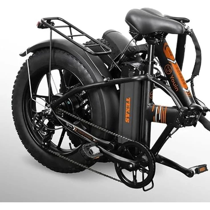 PixelPilot 20 Zoll Faltbares Fat Tire E-Bike, 250W Motor, 374Wh Akku, Reichweite bis 45 km, Shimano 7-Gang, hydraulische Scheibenbremsen – Bild 5