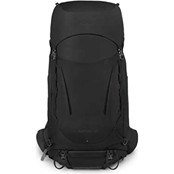 Osprey Europe Kestrel 48 Black L/XL, Wanderrucksack mit AirScape Rückenplatte und integrierter Regenhülle – Bild 2