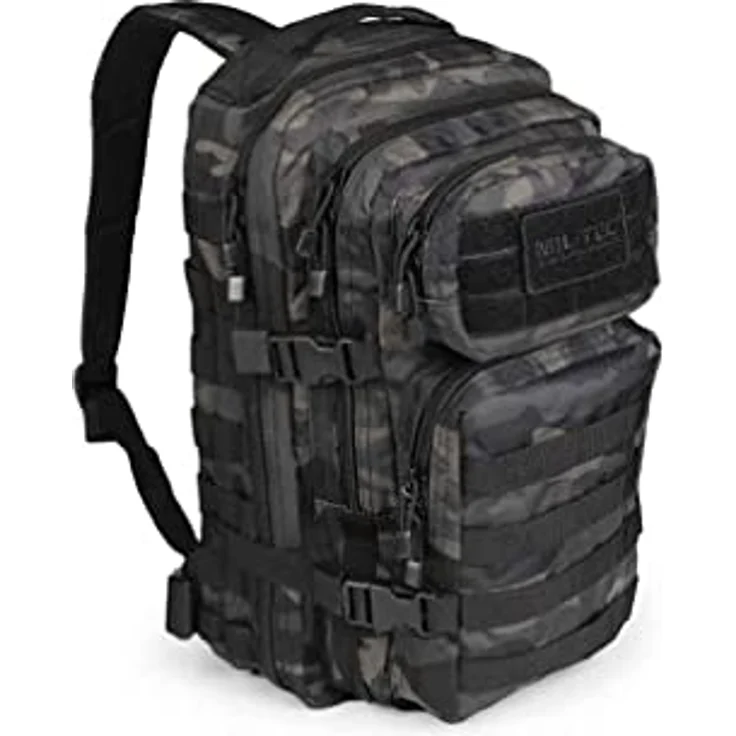 Mil-Tec US Assault Pack, 36L Tagesrucksack mit MOLLE-System, kompakter Militär-Rucksack in Dark Camo für Outdoor, Camping & Einsatz – Bild 1