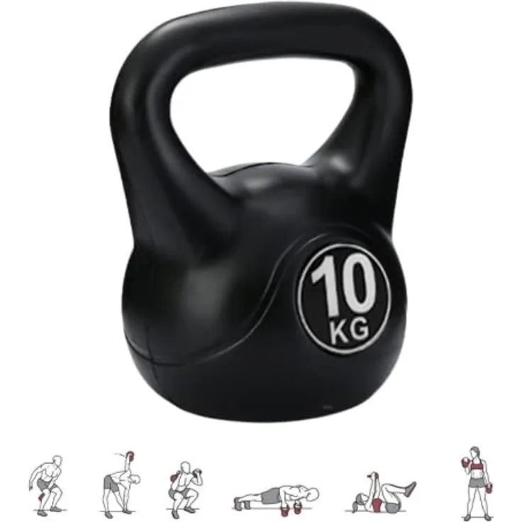 MAGIC SELECT 10 kg Kettlebell-Gewicht mit Ergonomischem Griff, Kettlebell-Hantel für Muskeltraining zu Hause und im Fitnessstudio.