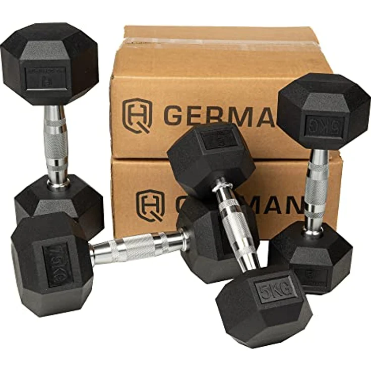 HQ Germany® Hexagon Hanteln | 2.5-37.5kg | Starter-Sets | ±1,5% Gewichtstoleranz, Gewicht:+Starter-Set (2x 5KG + 2x 7.5KG) – Bild 1