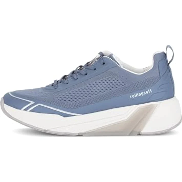 Gabor Rollingsoft Damen Halbschuhe, sportliche Sneaker in Blau, Weite G, 38,5, mit Wechselfußbett – Bild 2