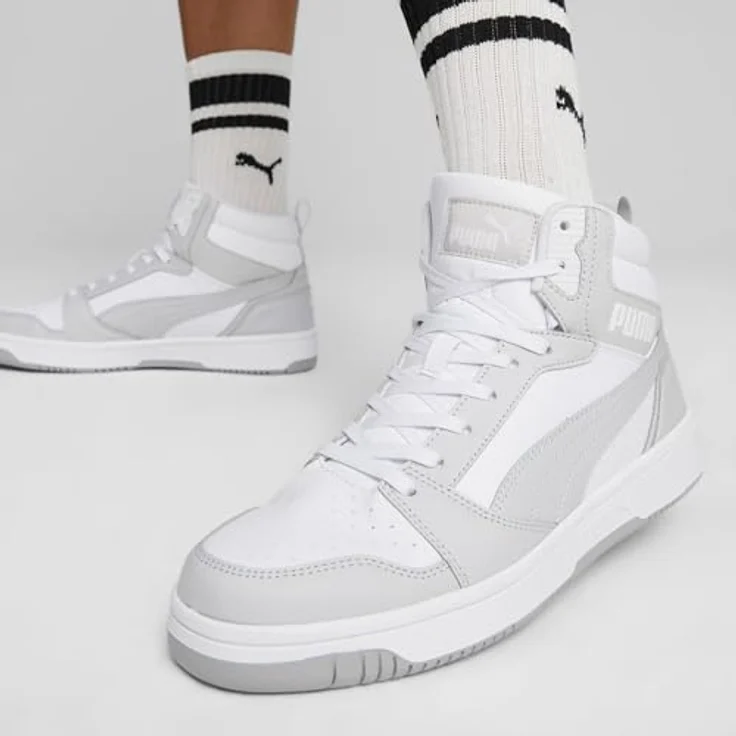 PUMA Rebound v6 Sneakers Senior, knöchelhoch mit SOFTFOAM+ Dämpfung und wasserabweisendem Obermaterial, schwarz – Bild 9
