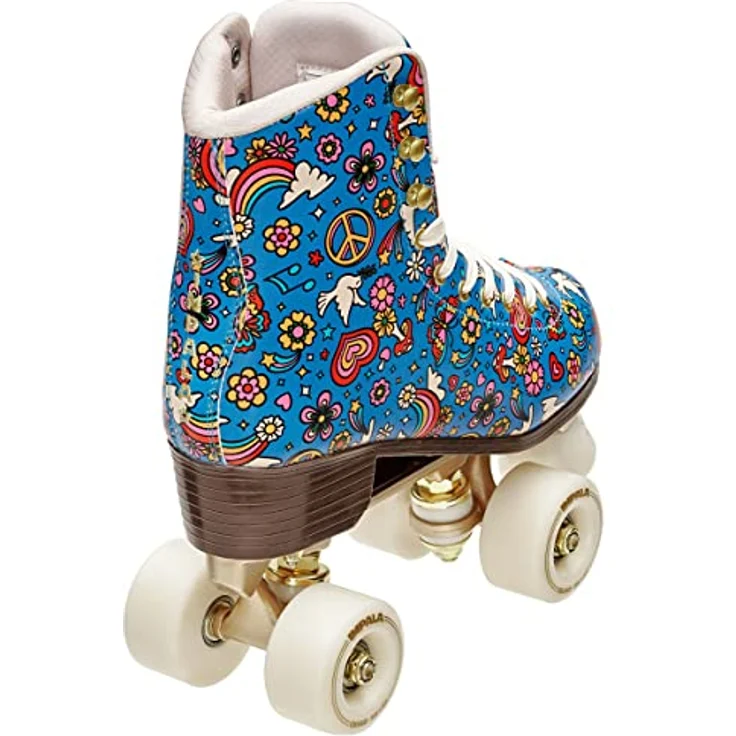 Impala Quad Skate Harmony Blue, Damen Rollschuhe in Größe 38 mit benutzerdefiniertem Harmony-Druck und goldenen Beschlägen – Bild 5
