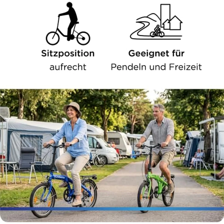 Zündapp ZF20 Speed Folder, 20 Zoll Klapprad mit 6 Gang Shimano Tourney Schaltung, schwarz/grün – Bild 7