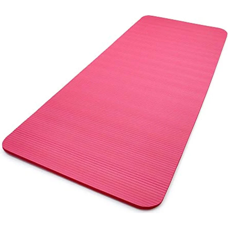 Reebok Unisex - Trainingsmatte 15mm Rosa, Yoga- und Fitnessmatte mit geriffeltem Boden und extra Polsterung – Bild 3