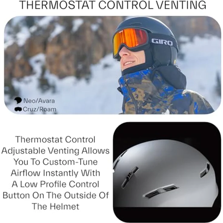 Giro Neo MIPS, Skihelm für Erwachsene, leichte In-Mold-Konstruktion, Größe M (55.5 - 59 cm) mit Thermostat Control und Stack Ventilation – Bild 6
