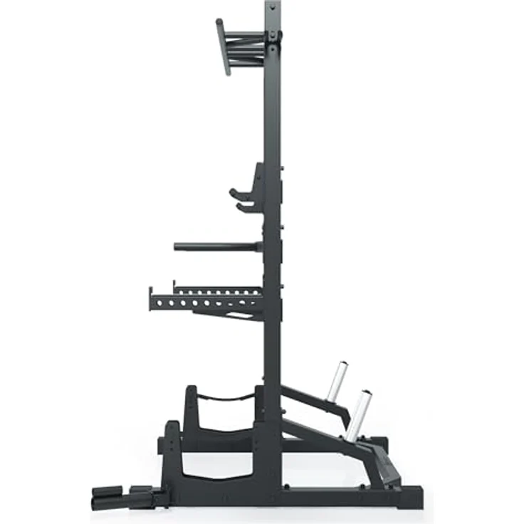 Atletica R7 Half Rack ∣ Stabiles 214 cm hohes Power Rack mit 102 kg Eigengewicht ∣ Professionelle J-Hooks ∣ Deadlift Station ∣ 70 mm Vierkantrohr – Bild 3