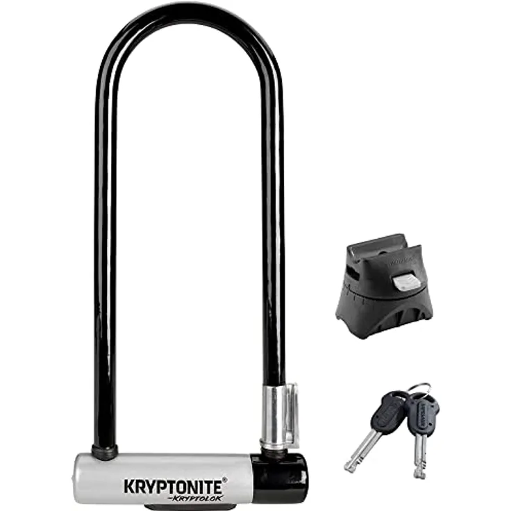 Kryptonite Kryptolok LS, U-Schloss aus 13 mm gehärtetem Stahl mit Hochsicherheits-Scheibenzylinder, schwarz