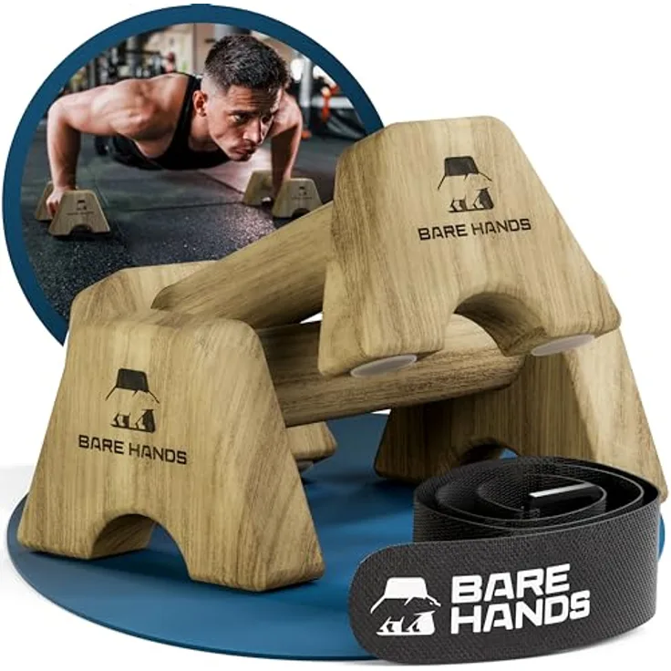 Bare Hands Liegestützgriffe, gelenksschonende & rutschfeste Liegestützgriffe, 2er Set