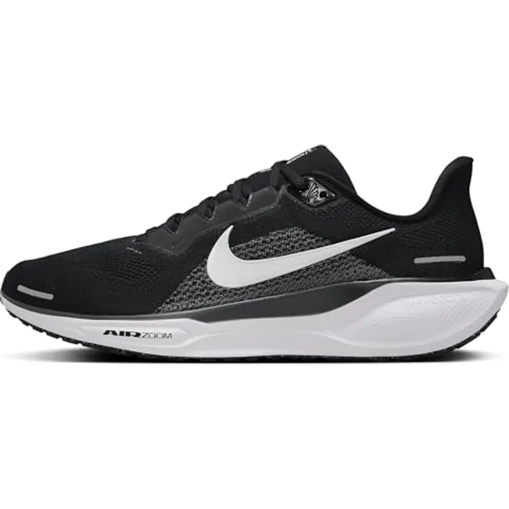 Nike Air Zoom Pegasus 41, Laufschuhe Herren mit ReactX-Schaum, atmungsaktivem Mesh-Obermaterial und reflektierenden Details, schwarz
