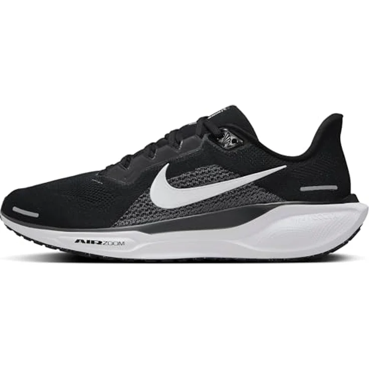Nike Pegasus 41, Herren Laufschuhe mit ReactX Dämpfung und Air Zoom Elementen, Weiss, Schwarz, Grau, Größe 45.5 – Bild 1