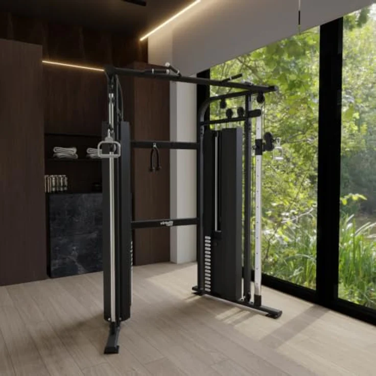 VirtuFit CC100 Kabelzug-Crossover, Funktionstrainer mit 2 x 75 kg Gewichtsstapeln und 11 verstellbaren Höhen, robuste Stahlkonstruktion – Bild 2