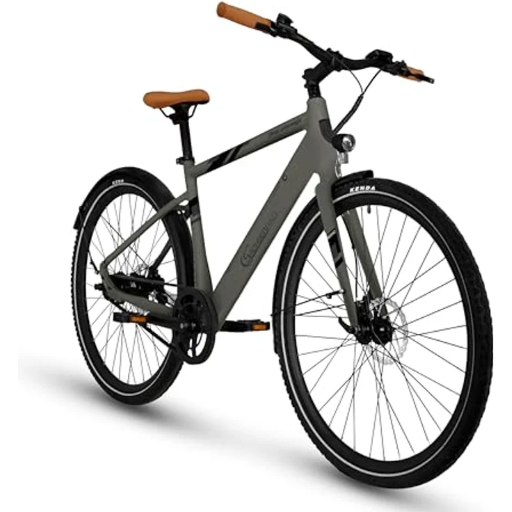 SachsenRAD Allrounder Urban Trekking E-Bike C3T, ultraleicht mit Riemenantrieb und Drehmomentsensor, 28 Zoll, 18 kg, Damen und Herren, grau – Bild 2