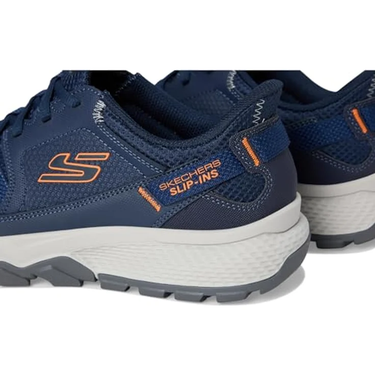 Skechers WIP 237634-NVOR, Herren Wanderschuhe aus Navy Leder/Textil mit orangenen Akzenten, Größe 44 – Bild 7