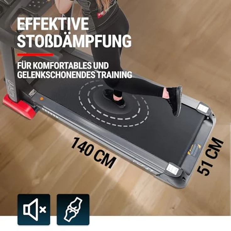 HS HOP-SPORT elektrisches Laufband HS-3500LB, 3,5 PS Motor, Auto Incline, gelenkschonende Dämpfung - schwarz – Bild 2