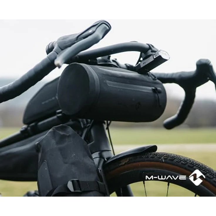 M-Wave Rough Ride II Front S, wasserdichte Fahrrad Lenkertasche mit 3 L Volumen, Schultergurt und beidseitigem Reißverschluss – Bild 4