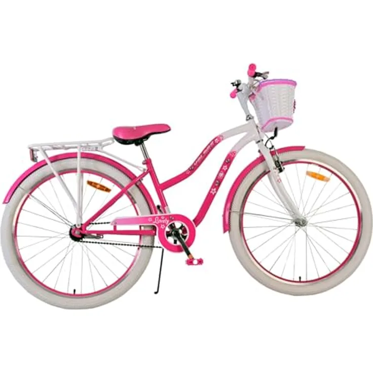 Volare Kinderfahrrad Lovely 26 Zoll in Pink, mit Handbremse und Rücktrittbremse