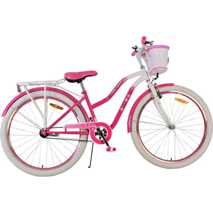 Volare Kinderfahrrad Lovely 26 Zoll in Pink, mit Handbremse und Rücktrittbremse – Bild 1