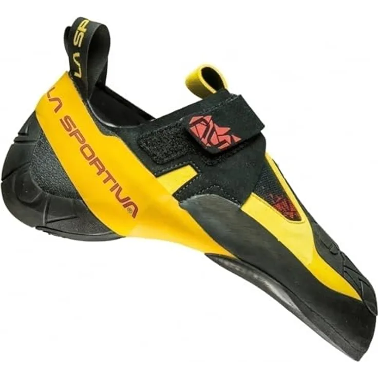 LA SPORTIVA Skwama, Sensibler flexibler Kletterschuh für Unisex, Größe EU 40.5, Farbe Gelb-Schwarz