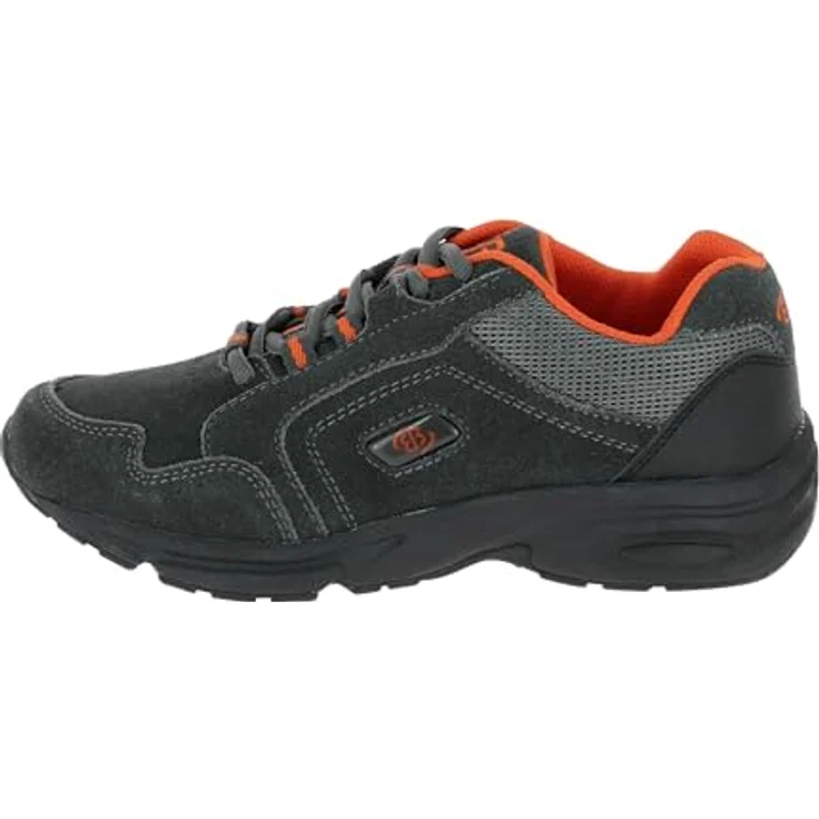 BRÜTTING Nordic Walking Schuh Circle, Veloursleder Outdoorschuh mit Gummi-Laufsohle und flexiblen Nyloneinsätzen, grau – Bild 2