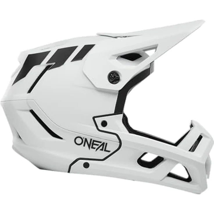 O'Neal SL1 Helm Crest, Enduro Full-Face Helm in Weiß/Schwarz, Größe XS mit höhenverstellbarem Schirm und gutem Luftstrom – Bild 5