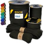 EdcX Paracord 550 Typ III, 4 mm Nylonseil in Army Green, 300 m, ideal für Camping und DIY-Projekte