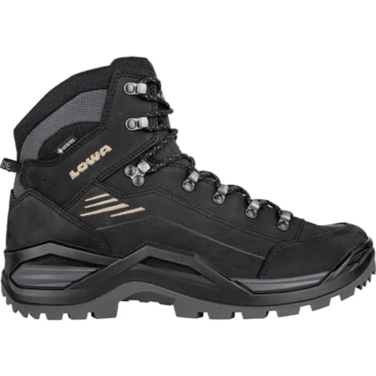 Lowa Renegade Evo GTX Mid, Herren Wanderschuhe mit Gore-Tex-Membran und Vibram-Sohle, Schwarz, Größe 46.5 – Bild 2