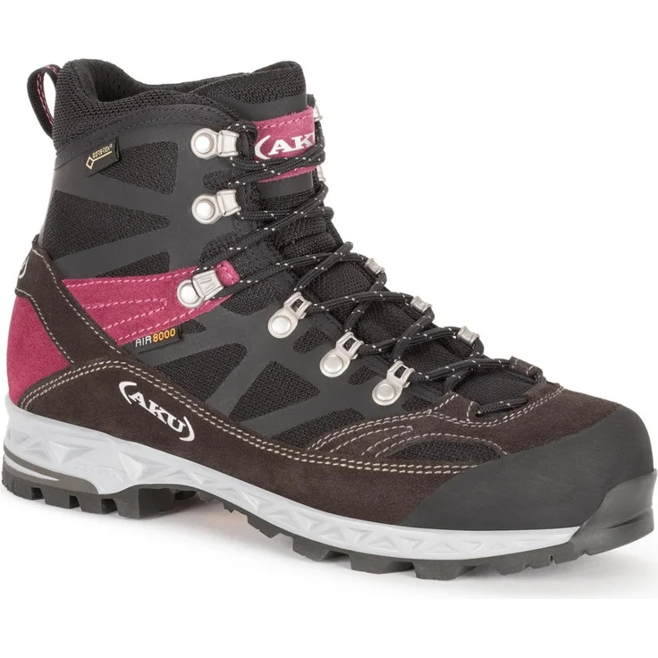 AKU Trekker Pro GTX, Damen Wanderschuhe, schwarze und violette Farbkombination, wasserdicht, atmungsaktiv, ideal für Tageswanderungen